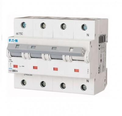 Выключатель автоматический модульный 4п (3P+N) C 80А 20кА PLHT-C80/3N EATON 248065