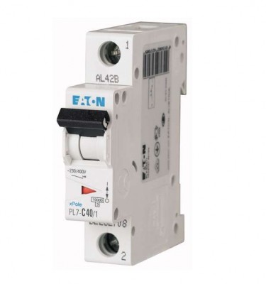 Выключатель автоматический модульный 1п C 40А 10кА PL7-C40/1 EATON 262708