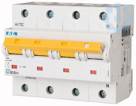 Выключатель автоматический модульный 4п (3P+N) C 125А 15кА PLHT-C125/3N EATON 248067