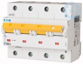 Выключатель автоматический модульный 4п (3P+N) C 25А 25кА PLHT-C25/3N EATON 248060