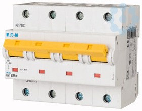 Выключатель автоматический модульный 4п B 25А 25кА PLHT-B25/4 EATON 248077