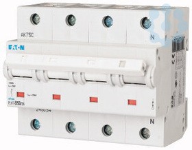 Выключатель автоматический модульный 4п (3P+N) C 50А 25кА PLHT-C50/3N EATON 248063