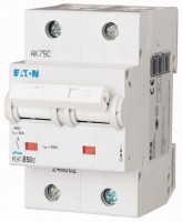 Выключатель автоматический модульный 2п B 50А 25кА PLHT-B50/2 EATON 248002