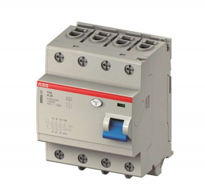 Выключатель дифференциального тока (УЗО) 4п 40А 30мА тип A F404A 40/0.03 ABB 2CCF544110E0400