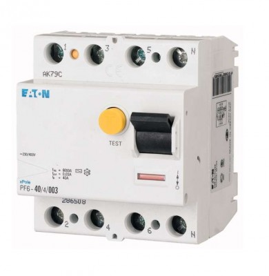 Выключатель дифференциального тока (УЗО) 4п 25А 300мА тип AC PF6-25/4/03 EATON 286506