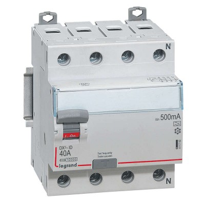 Выключатель дифференциального тока (УЗО) 4п 80А 500мА тип A DX3 N справа Leg 411792