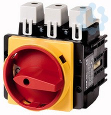 Выключатель нагрузки 3P+N 125А запираемый перед. креп. P5-125/EA/SVB/N красн./желт. ручка EATON 280910