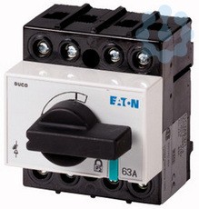 Выключатель-разъединитель Duco 3п+прох.N 63А с рукоятью DCM63/1 EATON 1314004