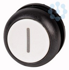 Головка кнопки M22S-D-W-X1 без фикс. бел. с обозначение O; черн. лицевое кольцо EATON 216612