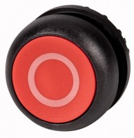 Головка кнопки M22S-D-R-X0 без фикс. красн. с обозначение O; черн. лицевое кольцо EATON 216606