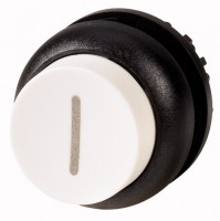 Головка кнопки M22S-DH-W-X1 выступающая без фикс. бел.; черн. лицевое кольцо EATON 216662