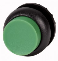 Головка кнопки M22S-DH-G выступающая без фикс. зел.; черн. лицевое кольцо EATON 216645