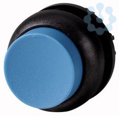 Головка кнопки M22S-DRH-B выступающая с фикс. черн. лицевое кольцо син. EATON 216674