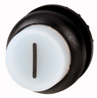 Головка кнопки M22S-DRLH-W-X1 выступающая с фикс. с подсветкой. бел.; черн. лицевое кольцо EATON 216811