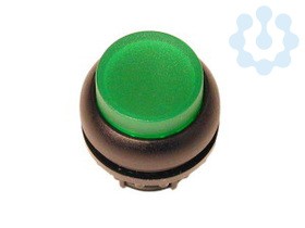 Головка кнопки M22S-DRLH-G выступающая с фикс. с подсветкой. зел.; черн. лицевое кольцо EATON 216798