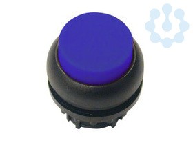 Головка кнопки M22S-DRLH-B выступающая с фикс. с подсветкой. син.; черн. лицевое кольцо EATON 216803