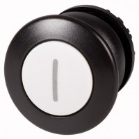Головка кнопки M22S-DP-W-X1 грибовидная без фикс. бел.; черн. лицевое кольцо EATON 216727
