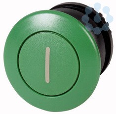Головка кнопки M22S-DP-G-X1 грибовидная без фикс. зел.; черн. лицевое кольцо EATON 216723