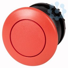 Головка кнопки M22S-DP-R грибовидная без фикс. красн.; черн. лицевое кольцо EATON 216715