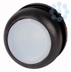 Головка кнопки с подсветкой без фикс. бел.; черн. лицевое кольцо M22S-DL-W EATON 216924