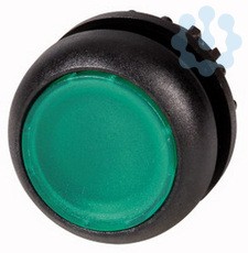 Головка кнопки с подсветкой без фикс. зел.; черн. лицевое кольцо M22S-DL-G EATON 216928