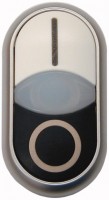 Кнопка двойная с сигнальной лампой; плоские I бел. 0 черн. M22-DDLF-WS-X1/X0 EATON 284816