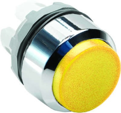 Кнопка MP4-20Y выступающая без подсветки с фикс. желт. (только корпус) ABB 1SFA611103R2003