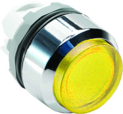 Кнопка MP3-21Y выступающая с подсветкой без фикс. желт. (только корпус) ABB 1SFA611102R2103