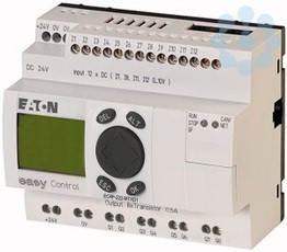 Контроллер компактный 24В DC 12DI (4 AI) 8 DO (T) Ethernet CAN дисплей EC4P-222-MTXD1 EATON 106399