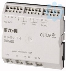 Модуль ввода/вывода + подключение термопары MFD-TP12-PT-B диапазон B 6DI (2 AI) 2I - Pt100 4DO -Транс EATON 106043