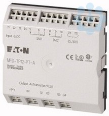 Модуль ввода/вывода + подключение термопары MFD-TP12-PT-A диапазон А 6DI (2 AI) 2I - Pt100 4DO -Транс EATON 106042