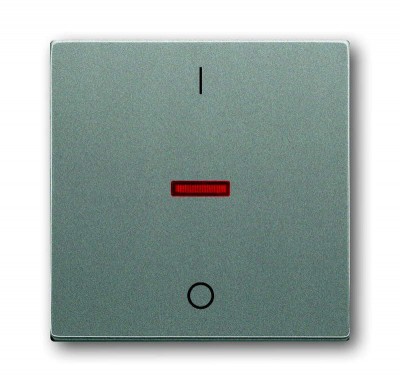 Клавиша для механизма 1-кл. выкл./переключ./кнопки с красной линзой с маркировкой 