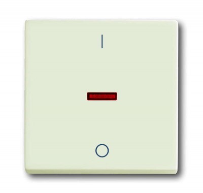 Клавиша для механизма 1-кл. выкл./переключ./кнопки с красной линзой с маркир. I/O solo/future chalet-white ABB 1751-0-30