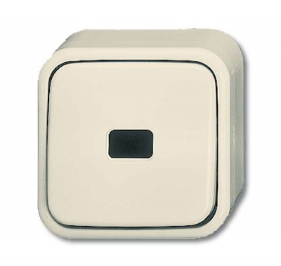 Кнопка 1-кл. 1п (НО контакт) с окном для символа/линзы с подсветкой для открытого монтажа Busch-Duro 2000 AP сл. кость ABB 2CKA001442A0219