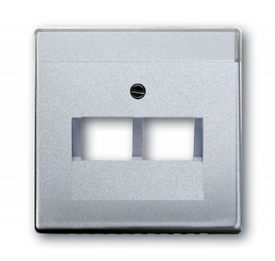 Накладка розетки компьютерной 2-п Solo/Future серебр. алюм. ABB 2CKA001710A3610