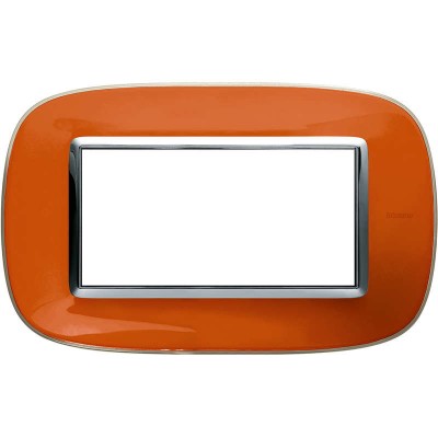 Рамка 4мод. Axolute овальная прозр. апельсиновая карамель Leg BTC HB4804DR