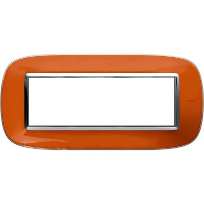 Рамка 6мод. Axolute овальная прозр. апельсиновая карамель Leg BTC HB4806DR