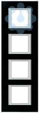 Рамка 2+2+2+2мод. Axolute прямоугол. черн. стекло Leg BTC HA4802/4VNN