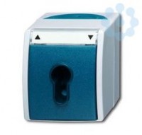 Выключатель жалюзи 2п с ключом (для замка) IP44 ocean сер./сине-зел. ABB 2CKA001101A0916