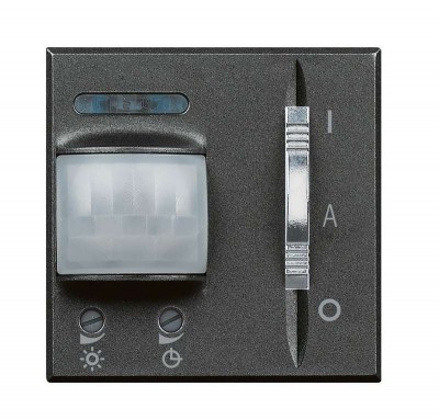 Выключатель с пассивным ИК-датчиком движения время выключения от 30с до 10мин 2мод. Axolute антрацит Leg BTC HS4432