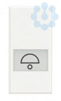 Кнопка 1п (NO) 10А 250В с символом «звонок» Axolute бел. Leg BTC HD4042