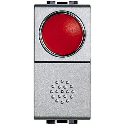 Кнопка 10А 1P-NО + индикатор с красн. рассеив. Leg BTC NT4038R