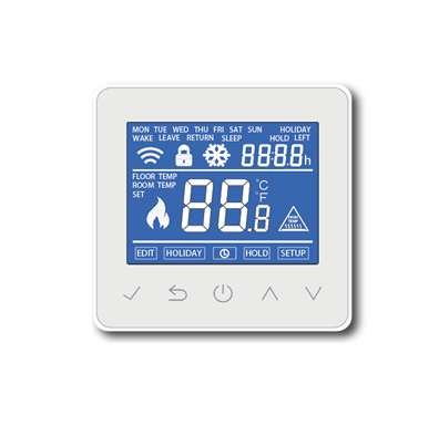 Термостат программируемый Thermolife 16А 3.5кВт 230В LCD и Wi-Fi модуль контроль времени; датчик пола; датчик воздуха +5/+40град.C Extherm Thermolife WiFi