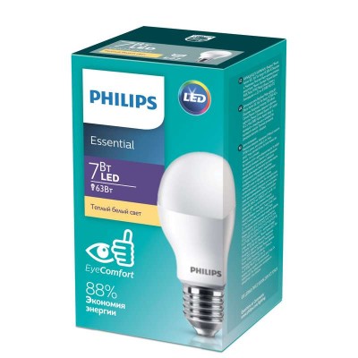 Лампа светодиодная ESS LEDBulb 7Вт E27 3000К 230В 1CT/12 RCA Philips 929001899487 / 871869682200500