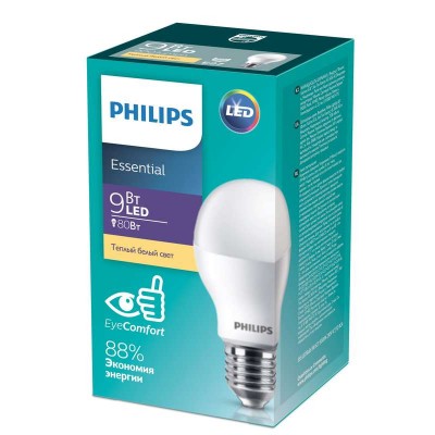 Лампа светодиодная ESS LEDBulb 9Вт E27 3000К 230В 1CT/12 RCA Philips 929001899887 / 871869682204300