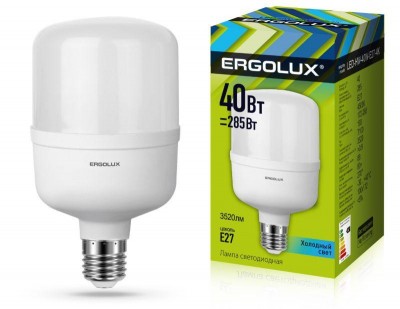 Лампа светодиодная LED-HW-40W-E27-4K 40Вт E27 4500К 172-265В Ergolux 13554