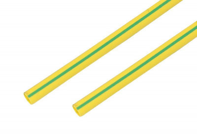 Трубка термоусадочная 15.0/7.5 1м желт./зел. Rexant 21-5007
