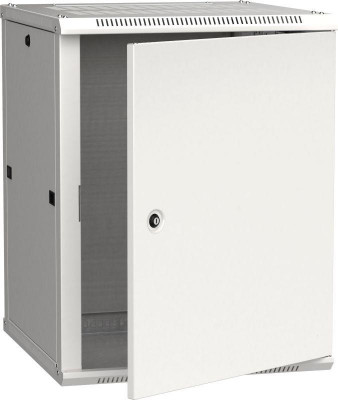 Шкаф 19 дюйм LINEA W 12U 600х600мм настен. метал. дверь RAL7035 ITK LWR3-12U66-MF