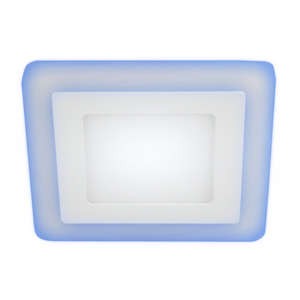 Светильник светодиодный 4-9 BL LED 9Вт 4000К IP20 квадратн. с син. подсветкой ЭРА Б0017496