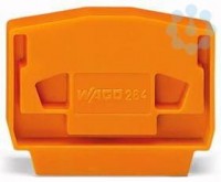 Пластина концевая для клемм оранж. 38х24.5мм WAGO 264-369